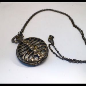 Skeleton Pocket Watch Necklace